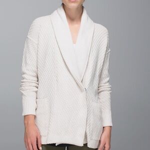 LULULEMON Post Practice Cardigan *Heathered Oatmeal*